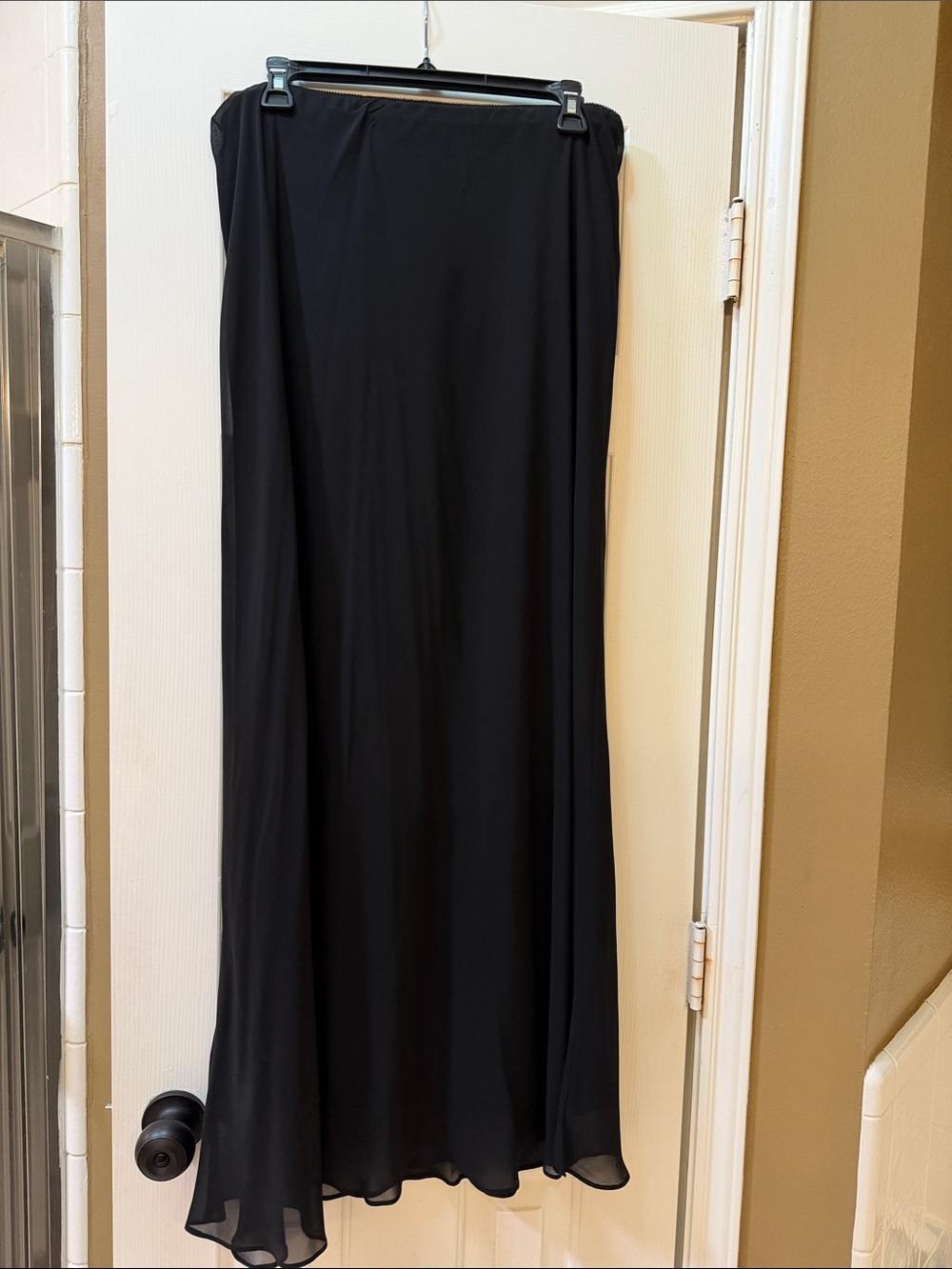 Alex Evenings Black Maxi Skirt with Flowing Hem - Picture 3 of 3